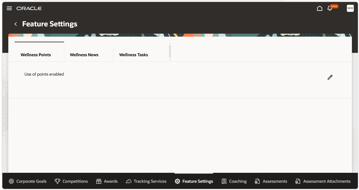 Feature Settings section overview