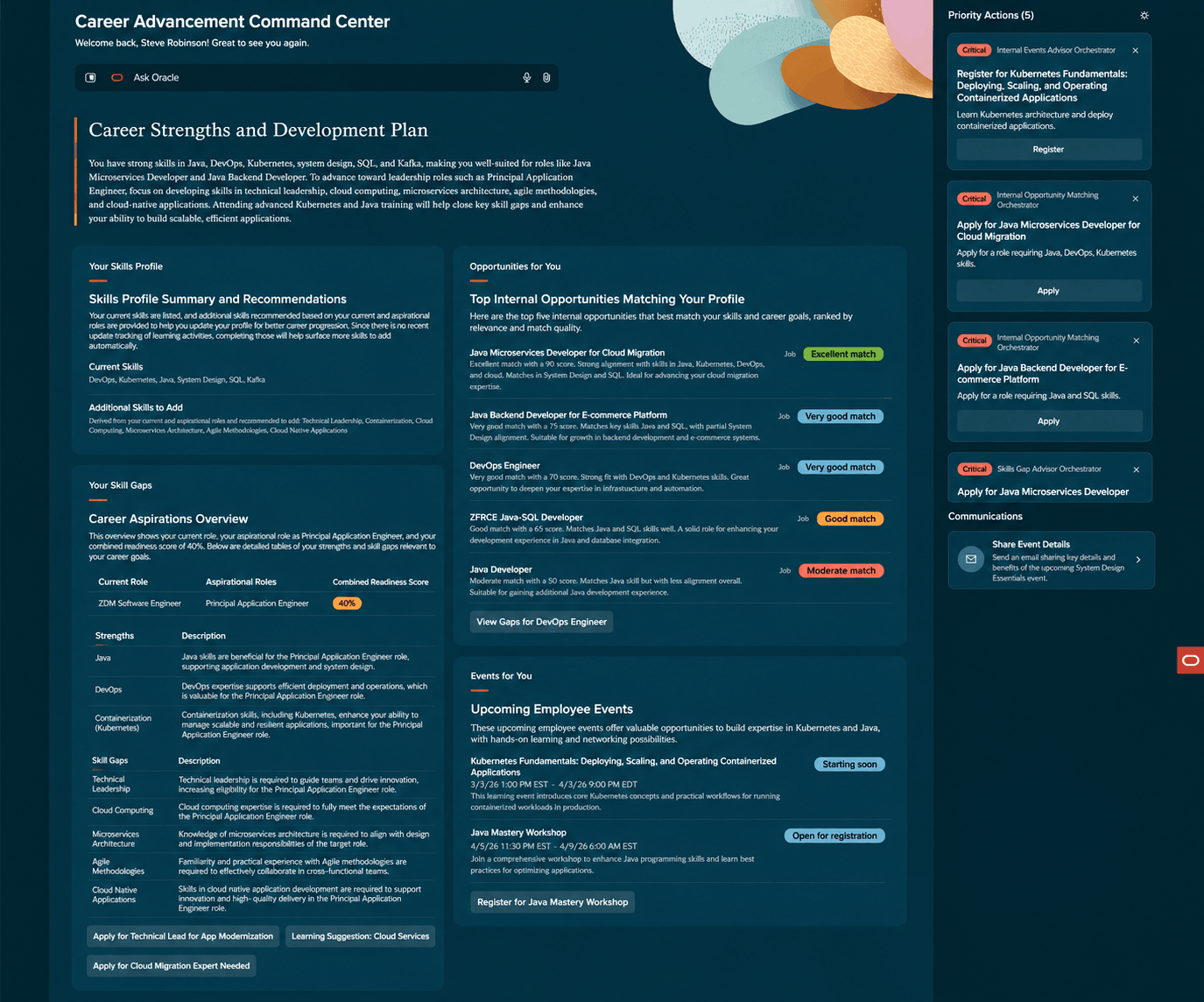 Career Advancement Command Center