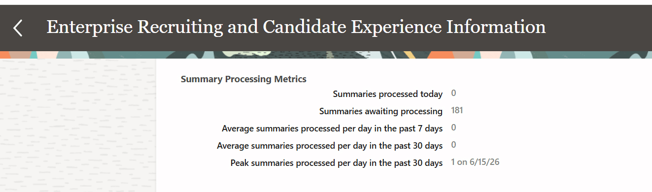 Statistics on Summary Generation