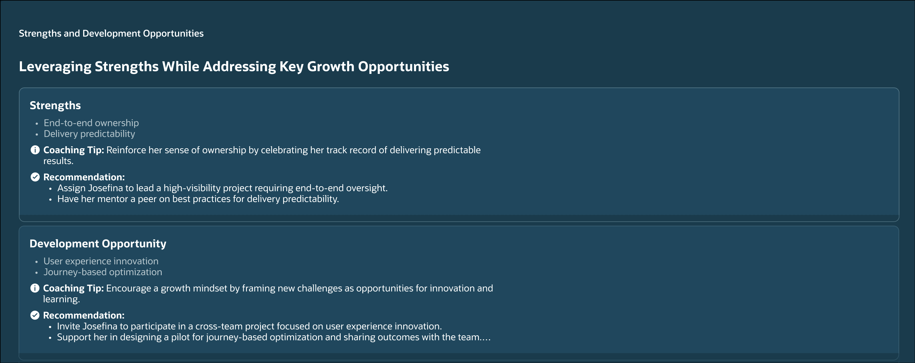 Strengths and opportunities