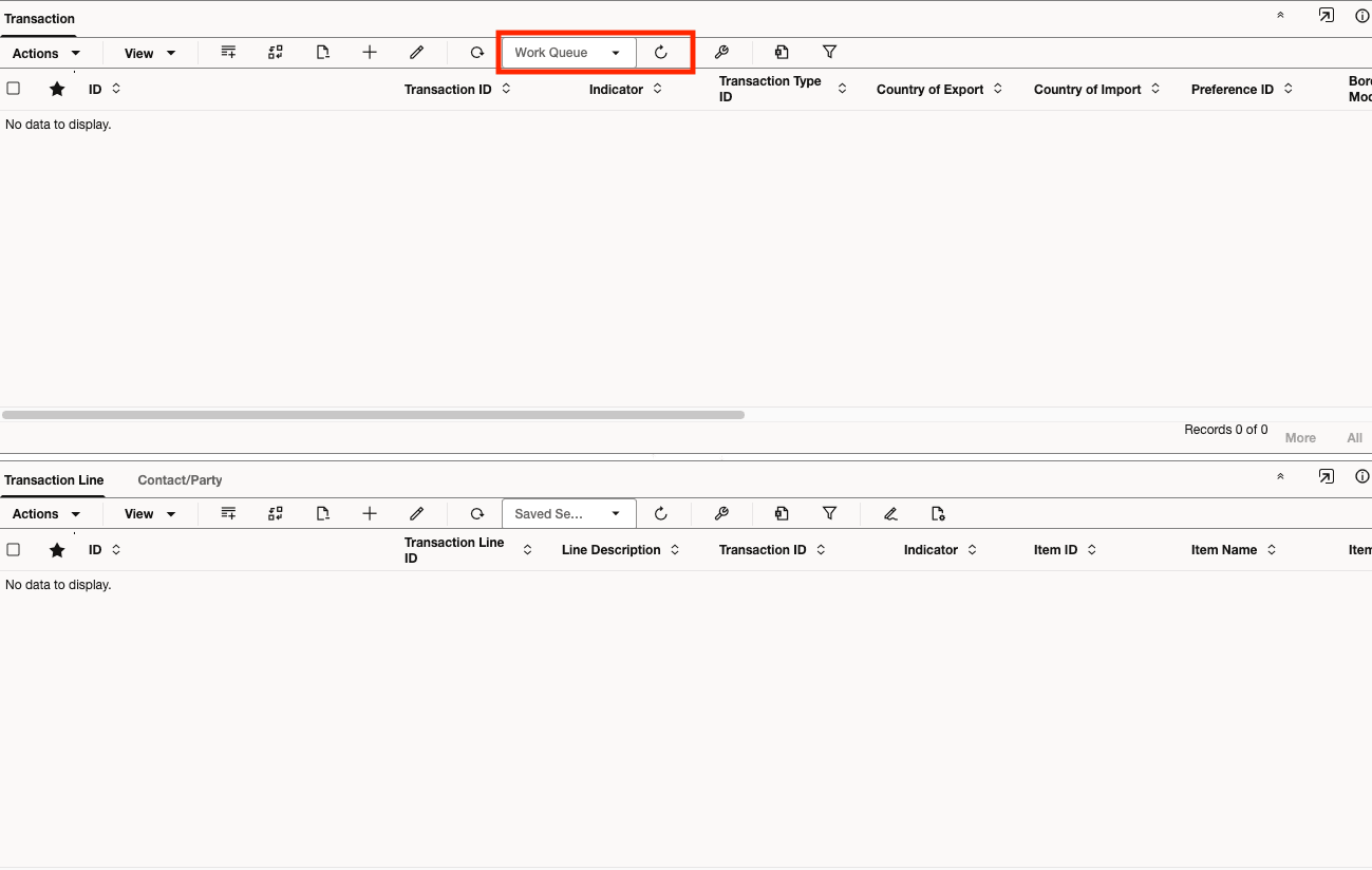 Enhanced Workbench Configured for Work Queue