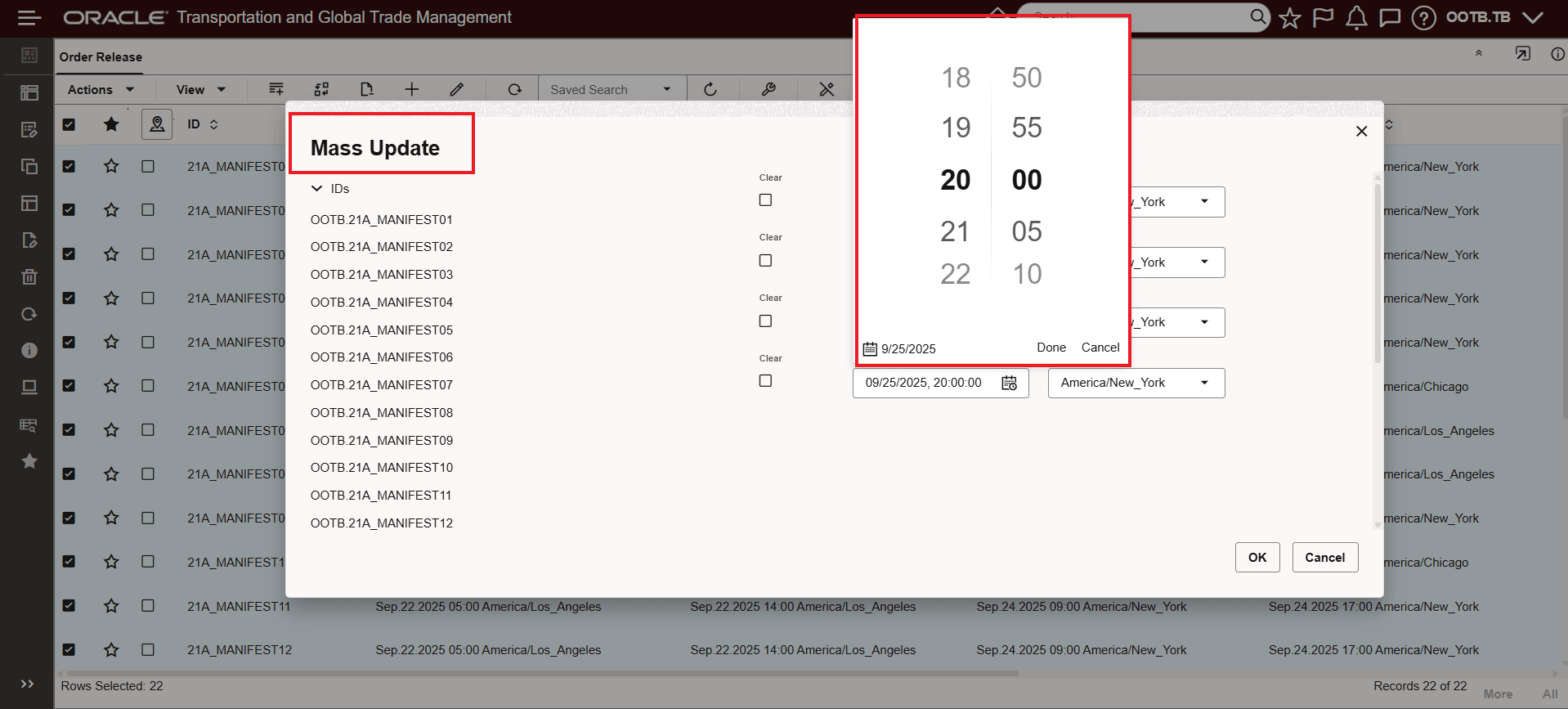 Mass Update - 24-hour Time Format