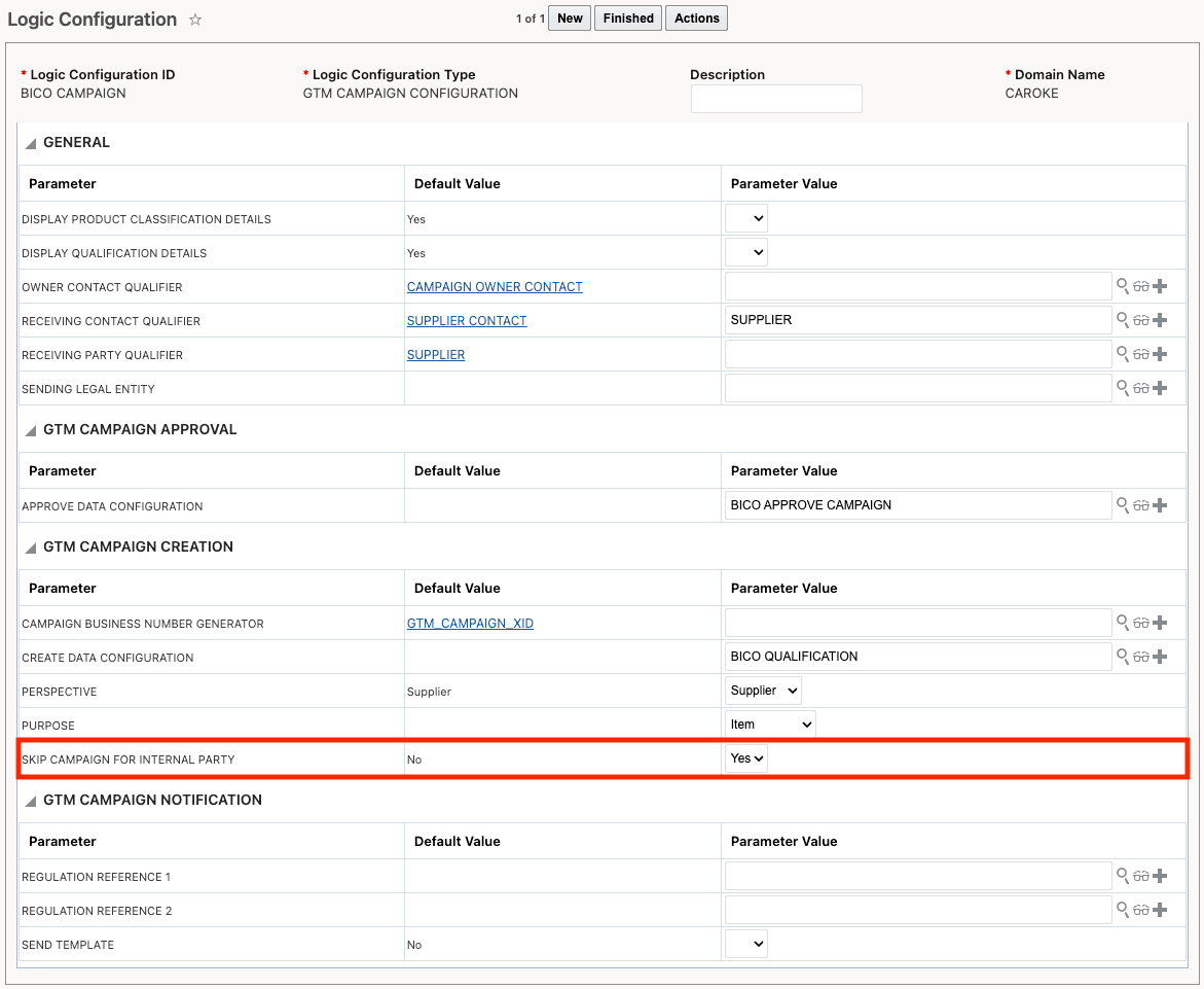 Logic Configuration for Supplier Solicitation