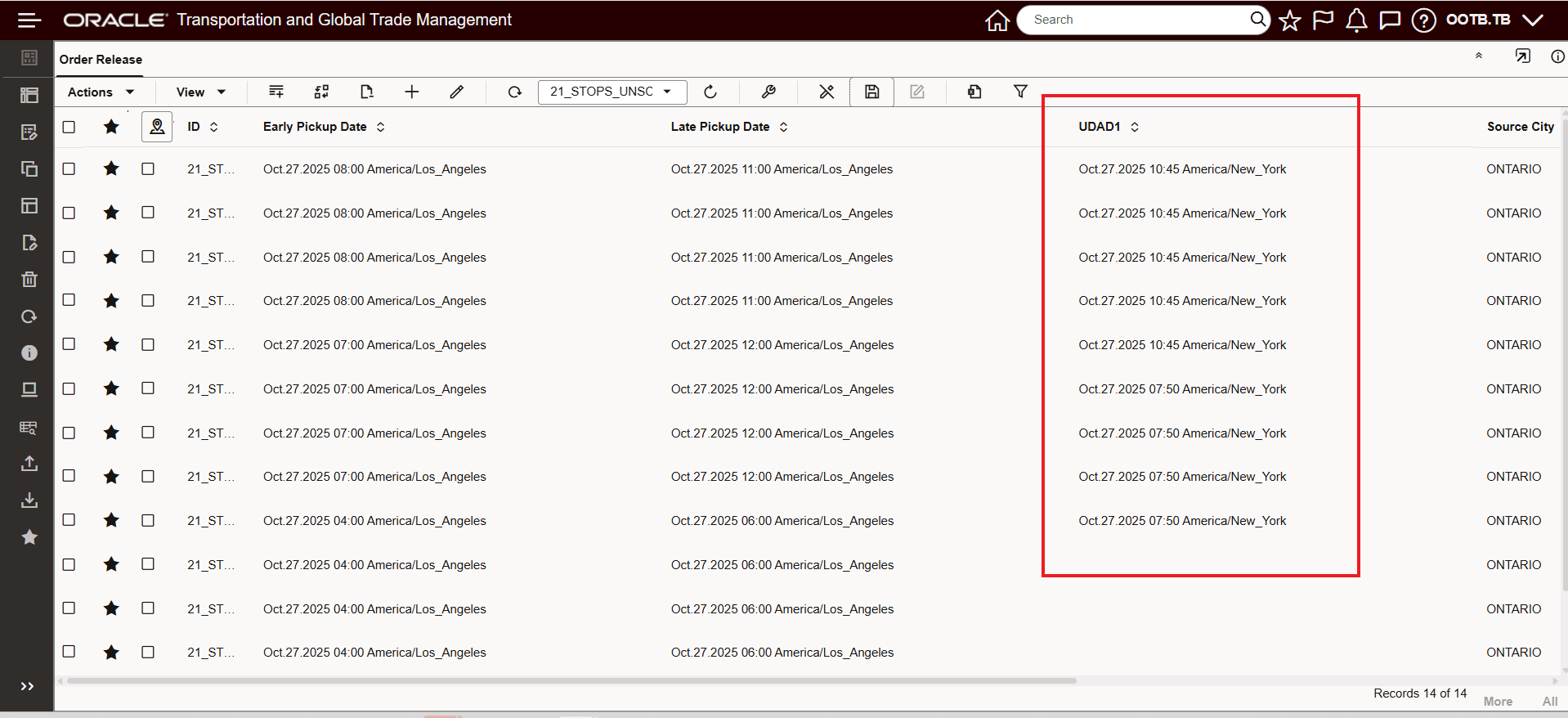Inline Edit User Defined Date Field Saved Result