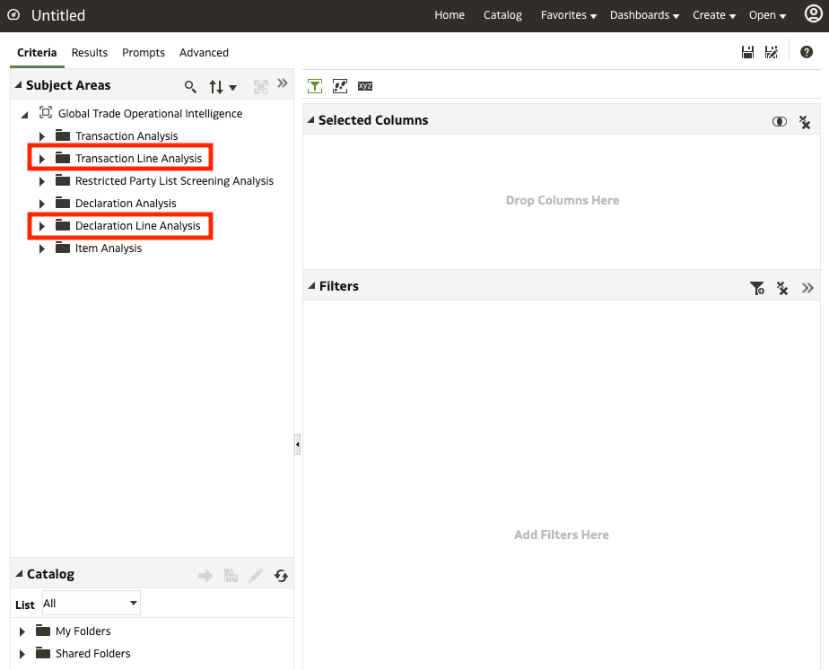 Global Trade Intelligence Subject Areas