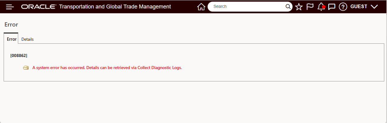 A System Error Has Occurred