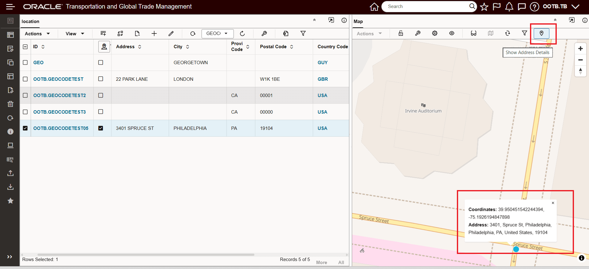 Reverse Geocoding - Show Address Details - Validates Address and Coordinates