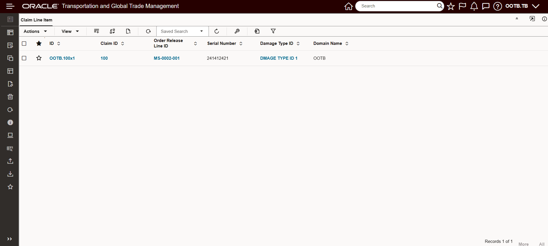 Claim Line Item Workbench Example