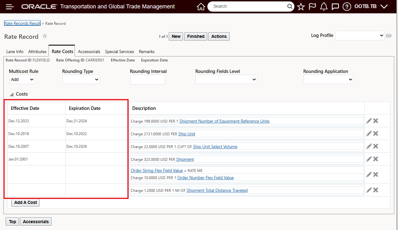 New Behavior - Sort By Effective and Expiration Dates