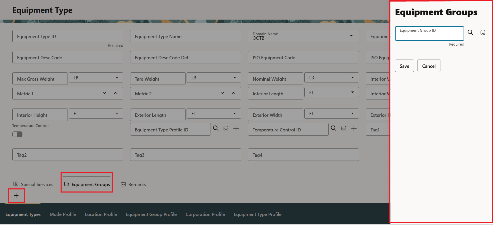 Add Child Records Across Multiple Tabs - Equipment Groups