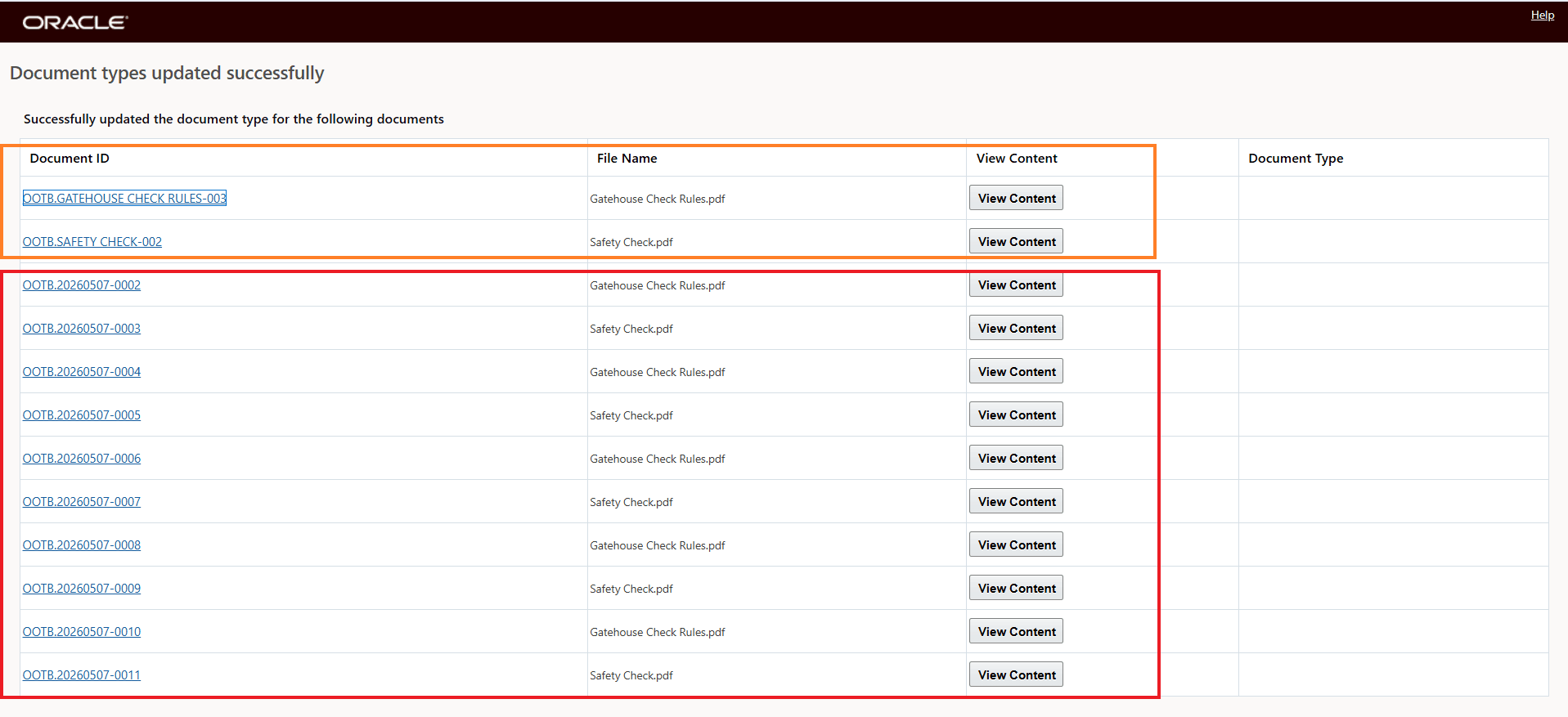 Upload Document for Tendered Shipment - Spot Bid Tender - Two Documents - Five Service Providers