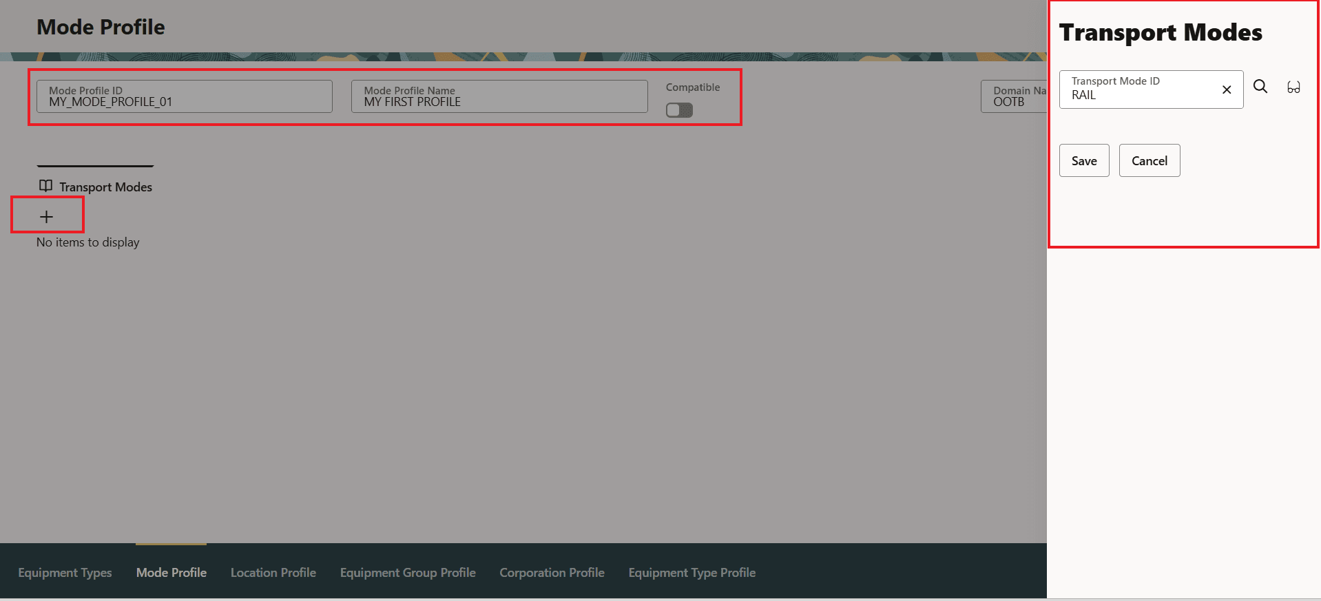 New Profile With Profile Details Defined