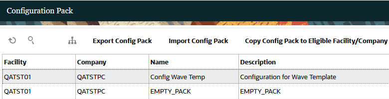 Configuration Pack UI