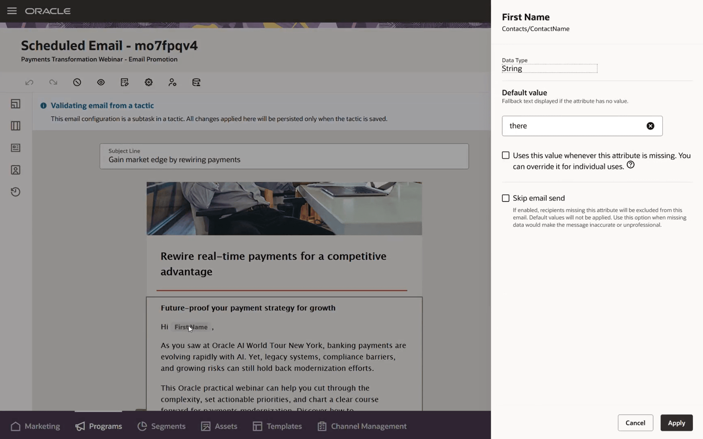 Adding Personalization Attributes