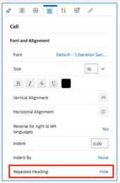repeated heading property