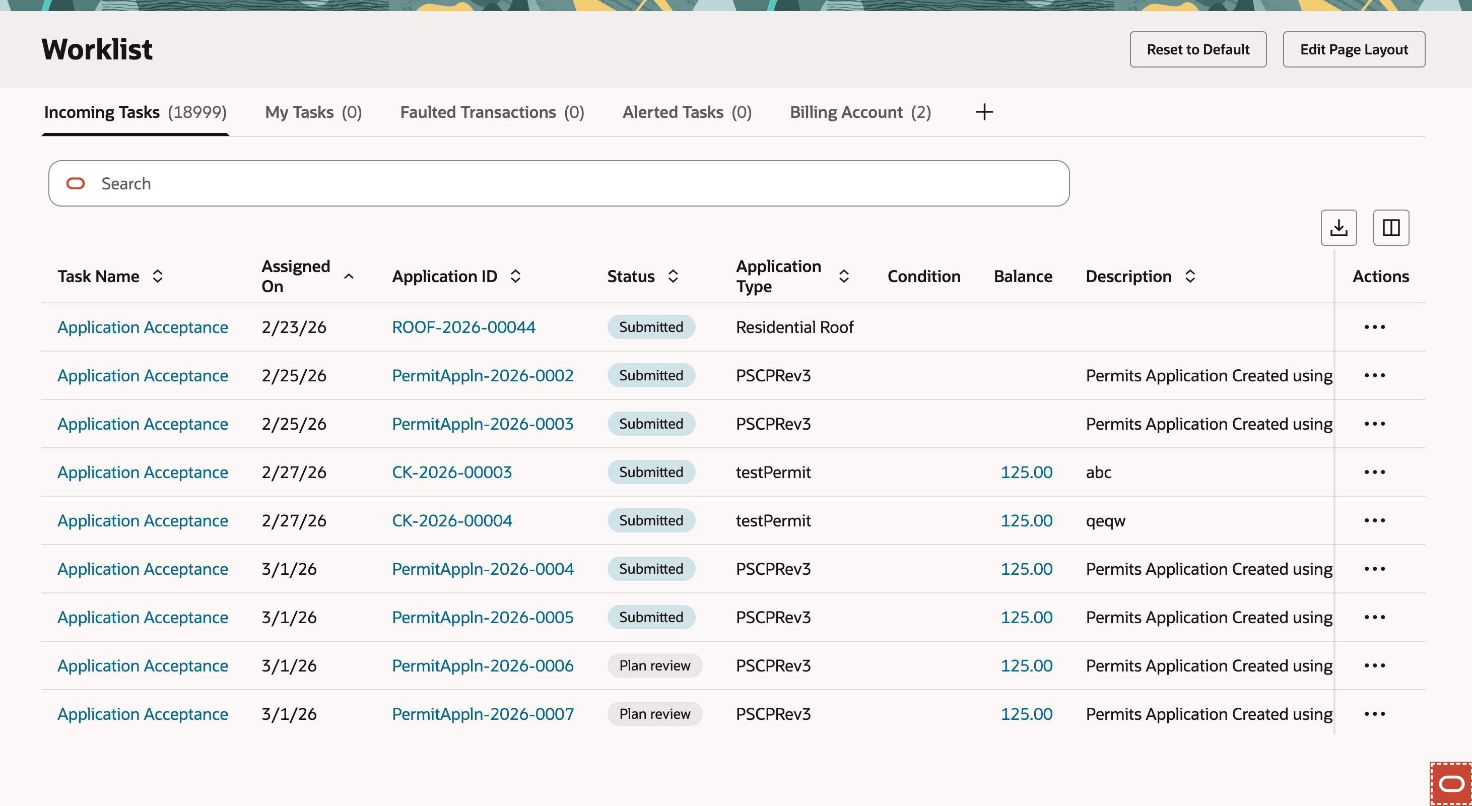 Permit Worklist