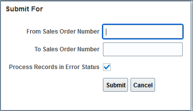 Enter the range of sales order numbers to convert to subscription.