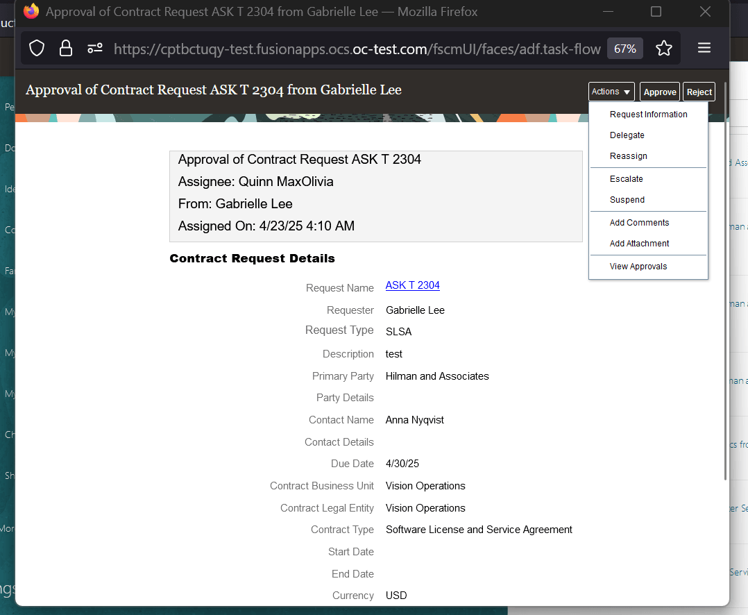 Workflow Approval Notification