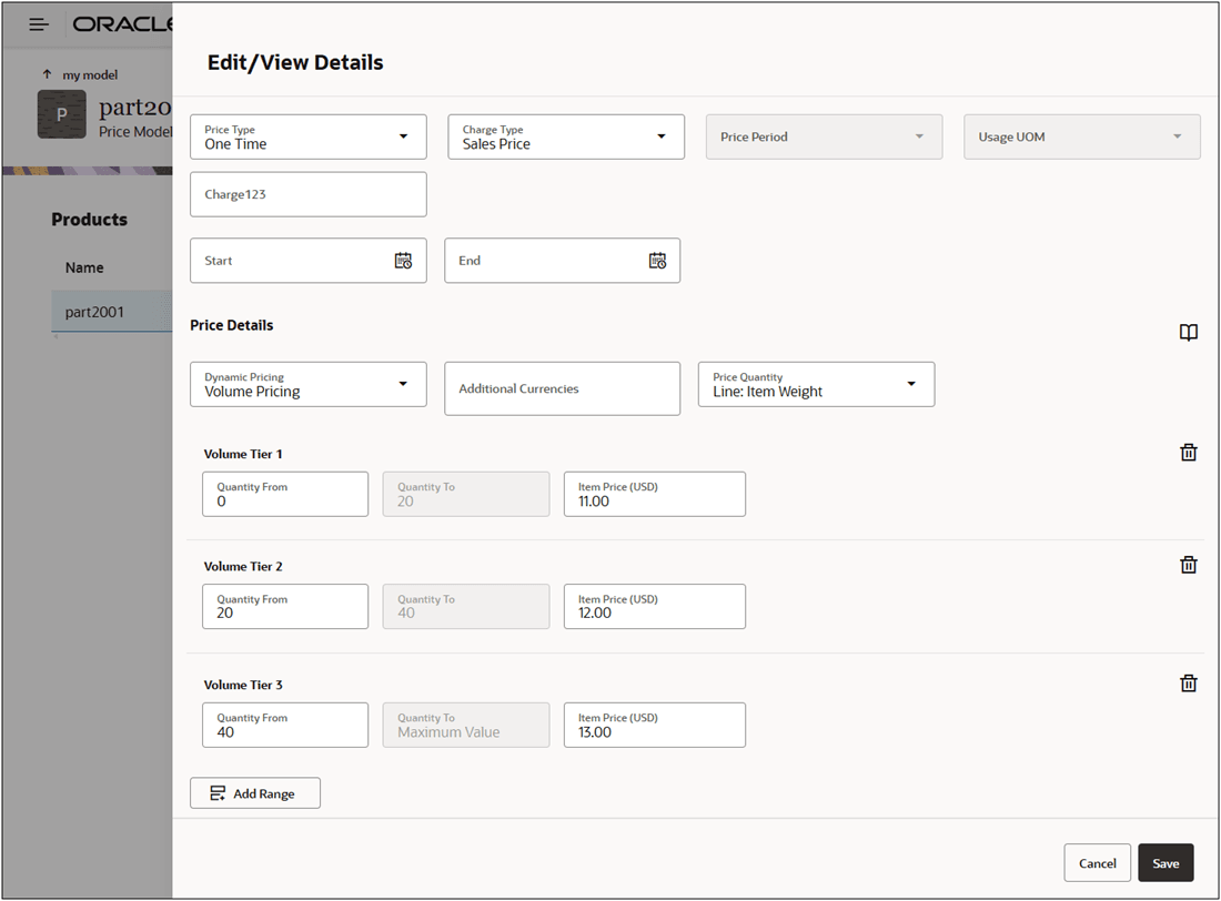 Alternate Price Quantity with Tiers