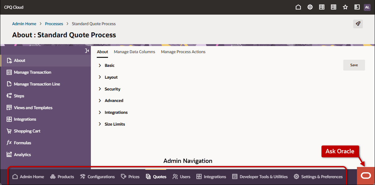 Redwood Admin Navigation