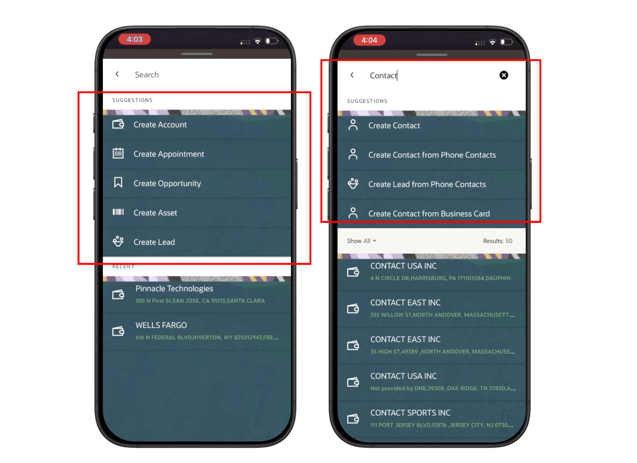Global Actions in Global Search