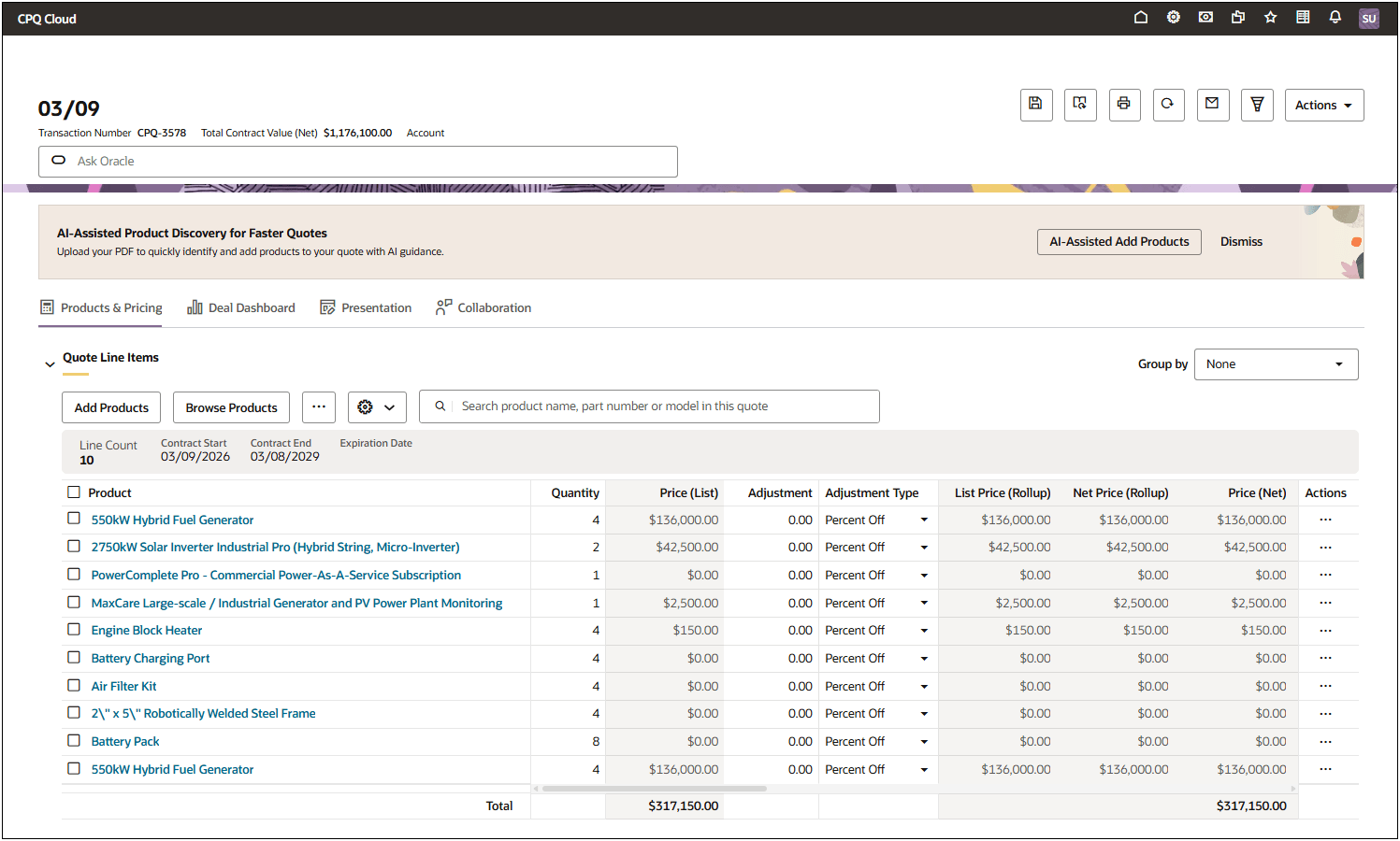 Add Products to Quote