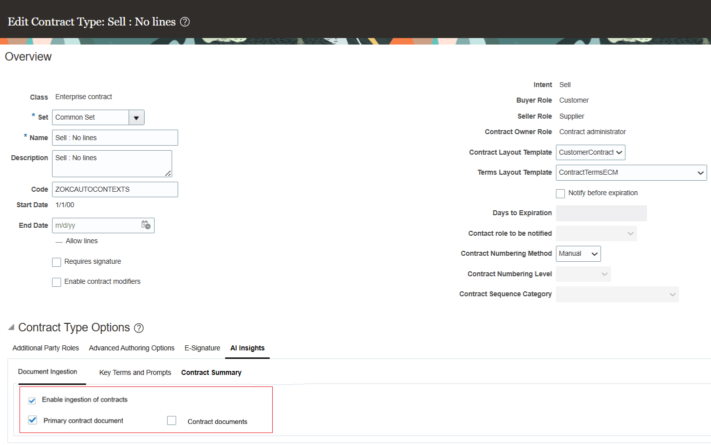 Manage Contract Types