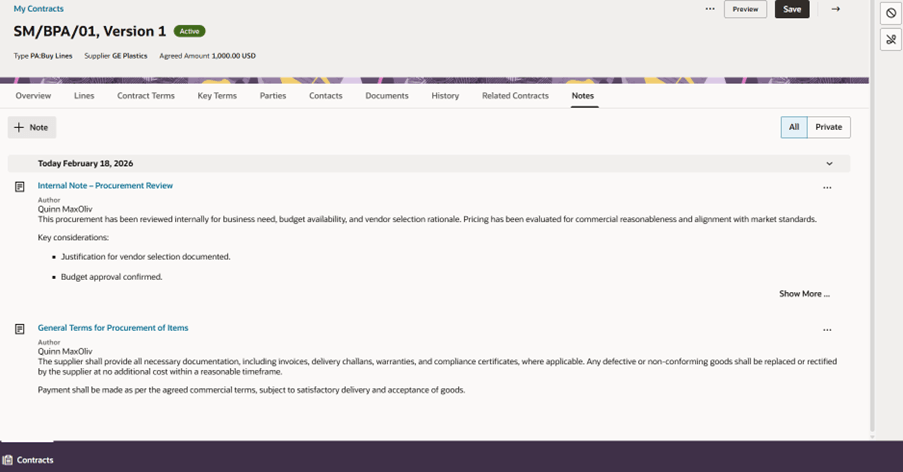 View and Filter Notes