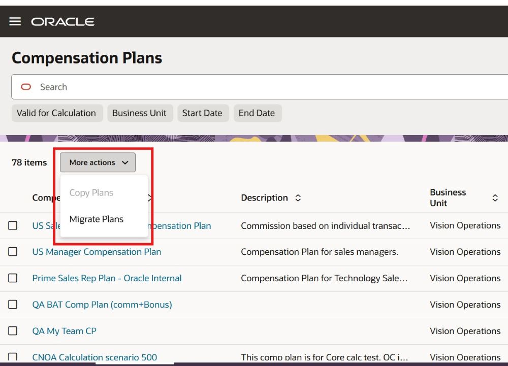 Initiate Migrate Plans