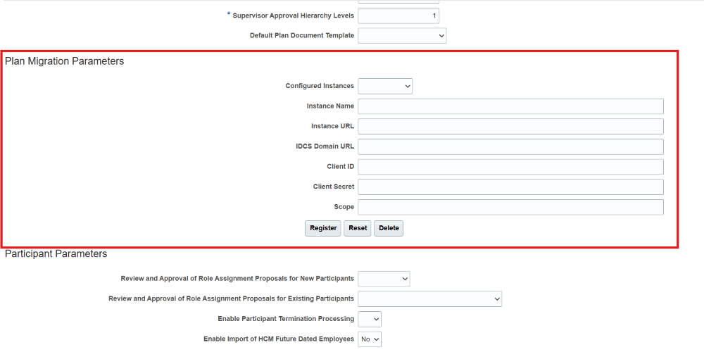 Register Destination Environments