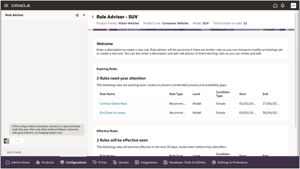 Rule Advisor