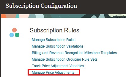 Manage Price Adjustments