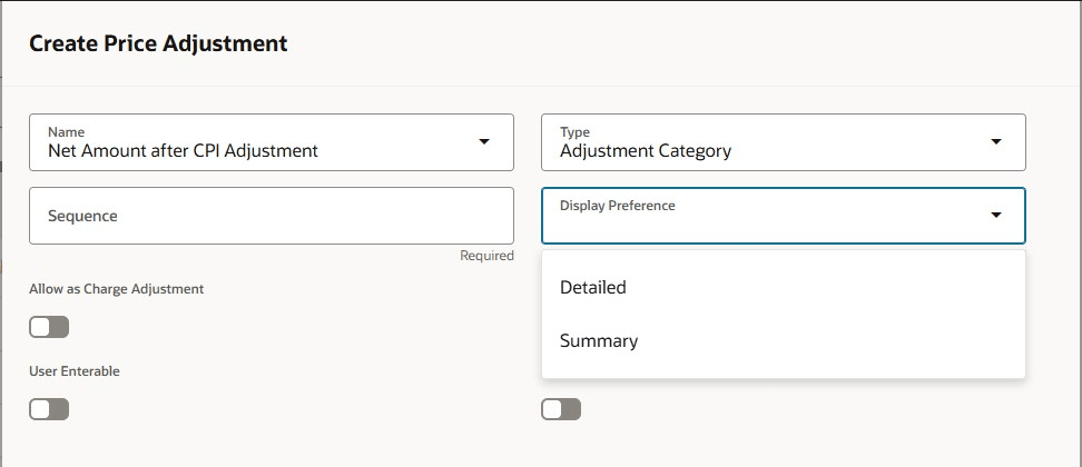 Display Preference for Price Element