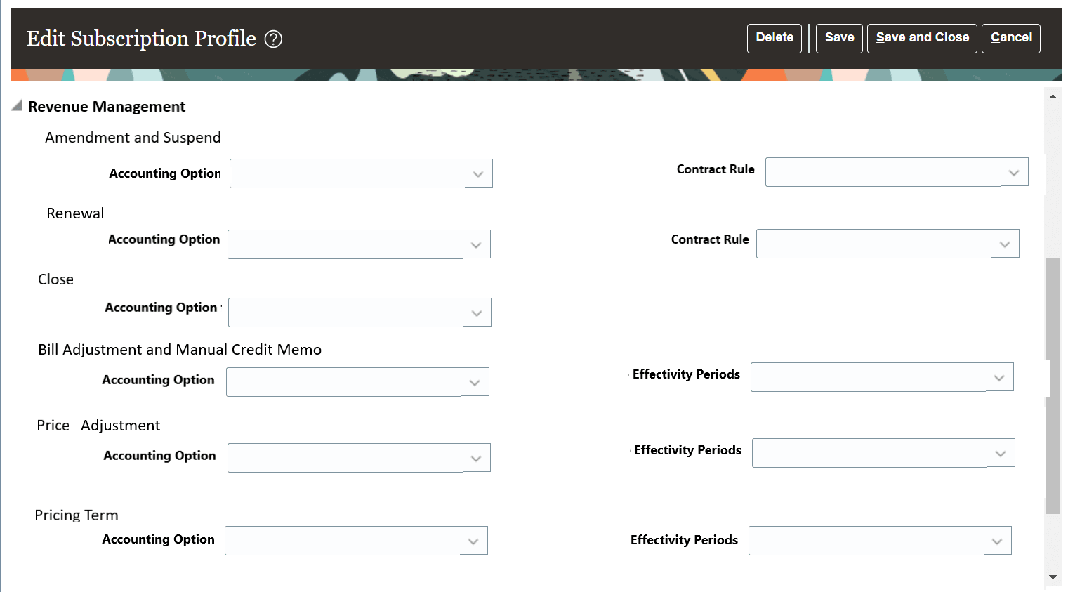 Subscription Profile: Revenue Management: Price Adjustments