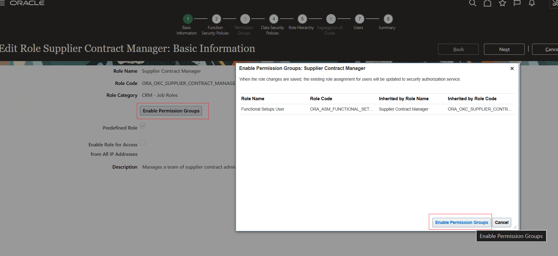 Enable Permission Groups