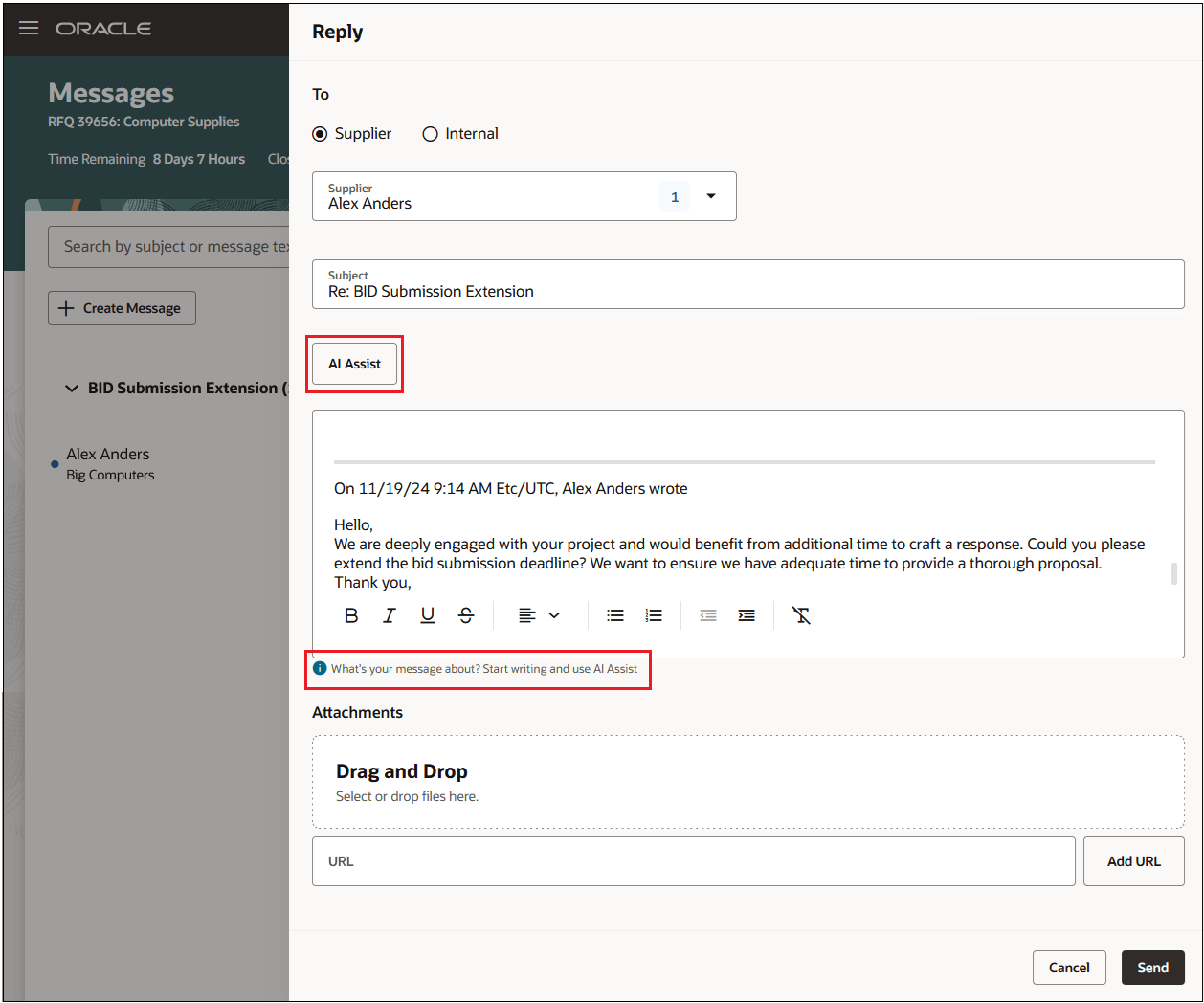 Use AI Assist to Reply to a Message