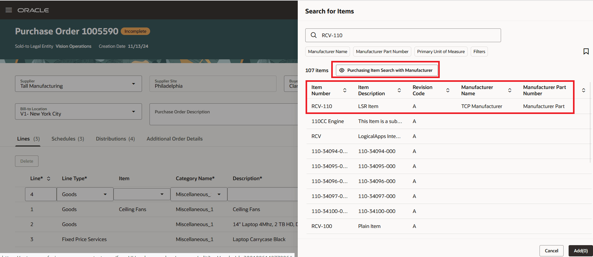 Personal Search View Configured From More Search Options link