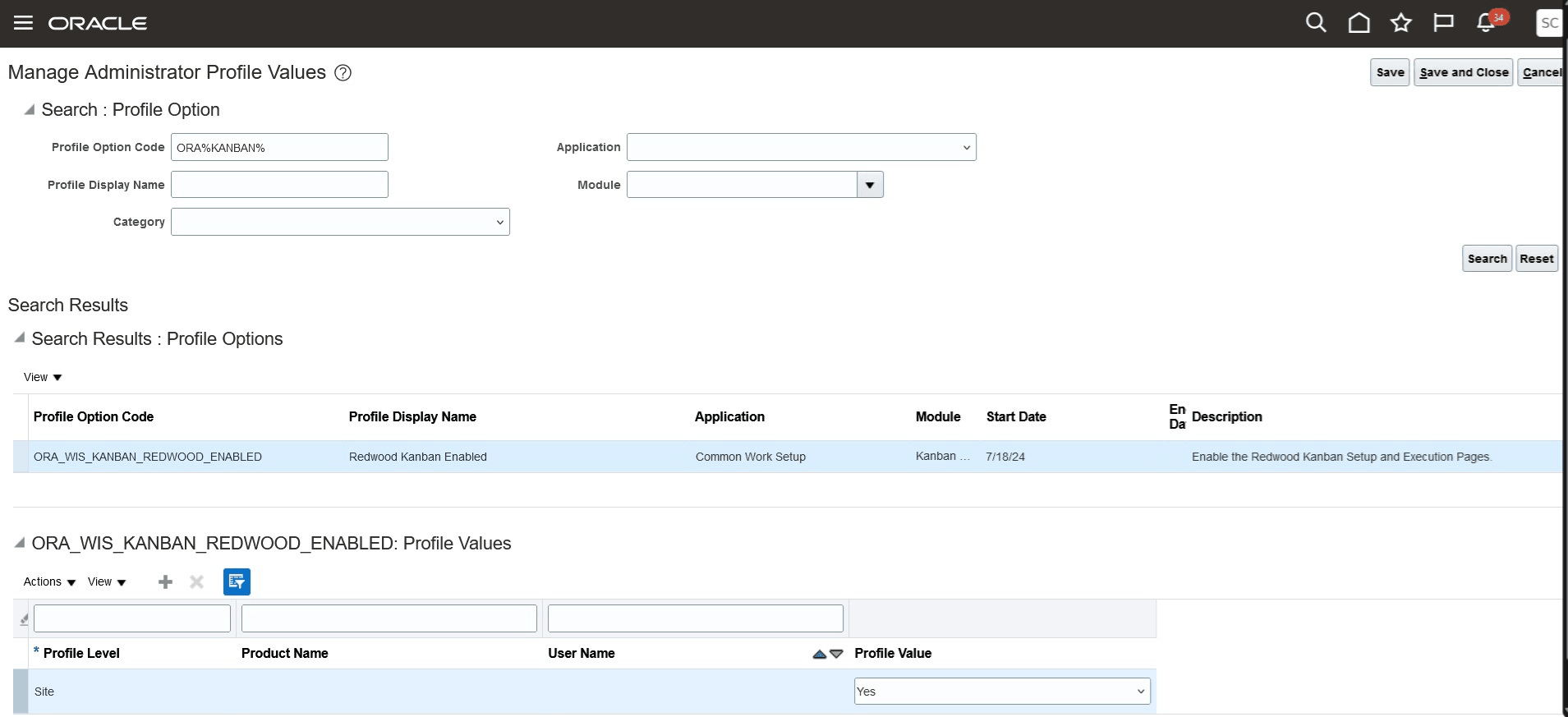 Profile to enable kanban