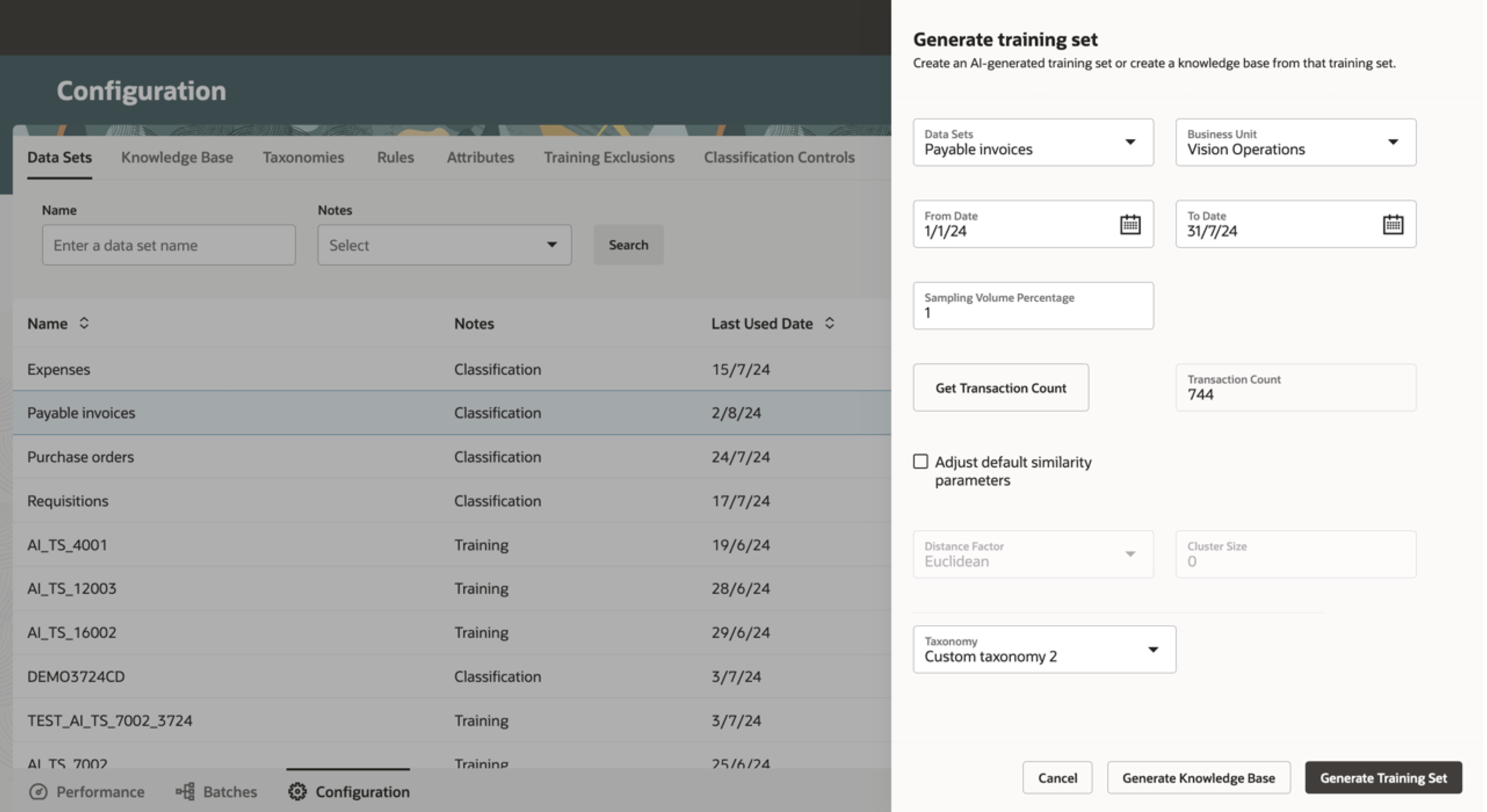 Generate Training Set