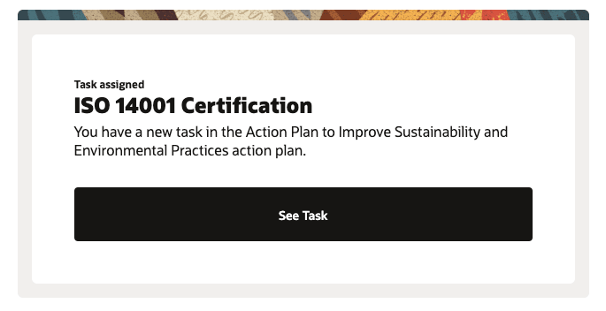 Notification to the task performer