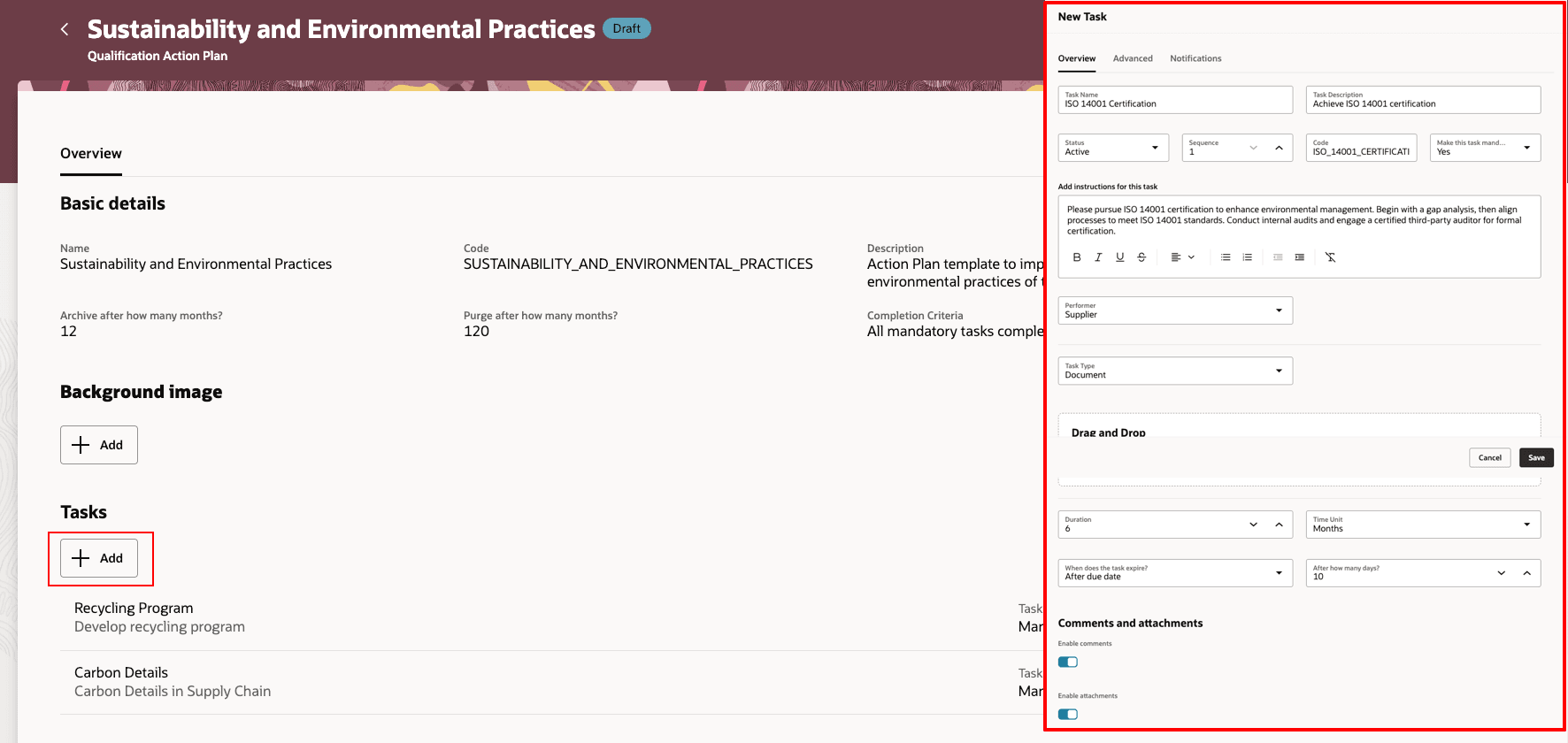 Action Plan Template with Tasks