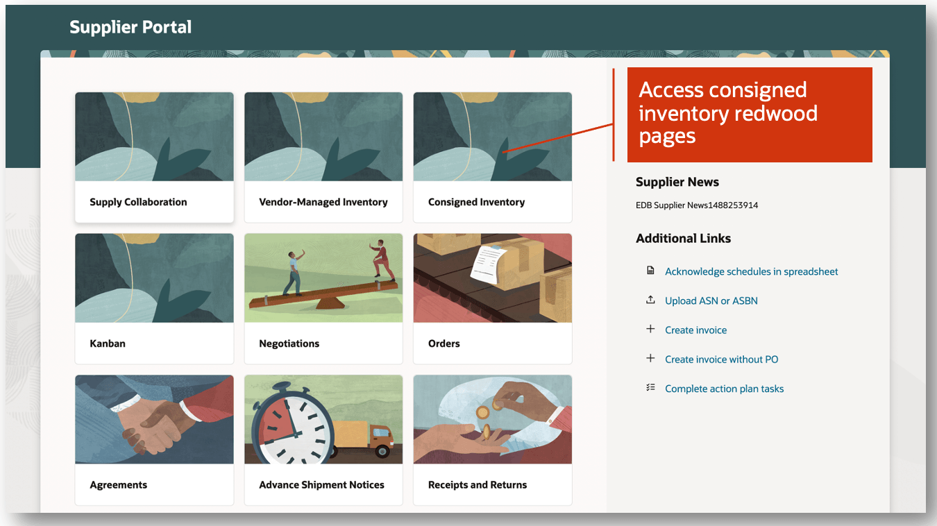 Redwood Supplier Portal Landing Page