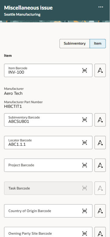 Scan Item - Starting with item