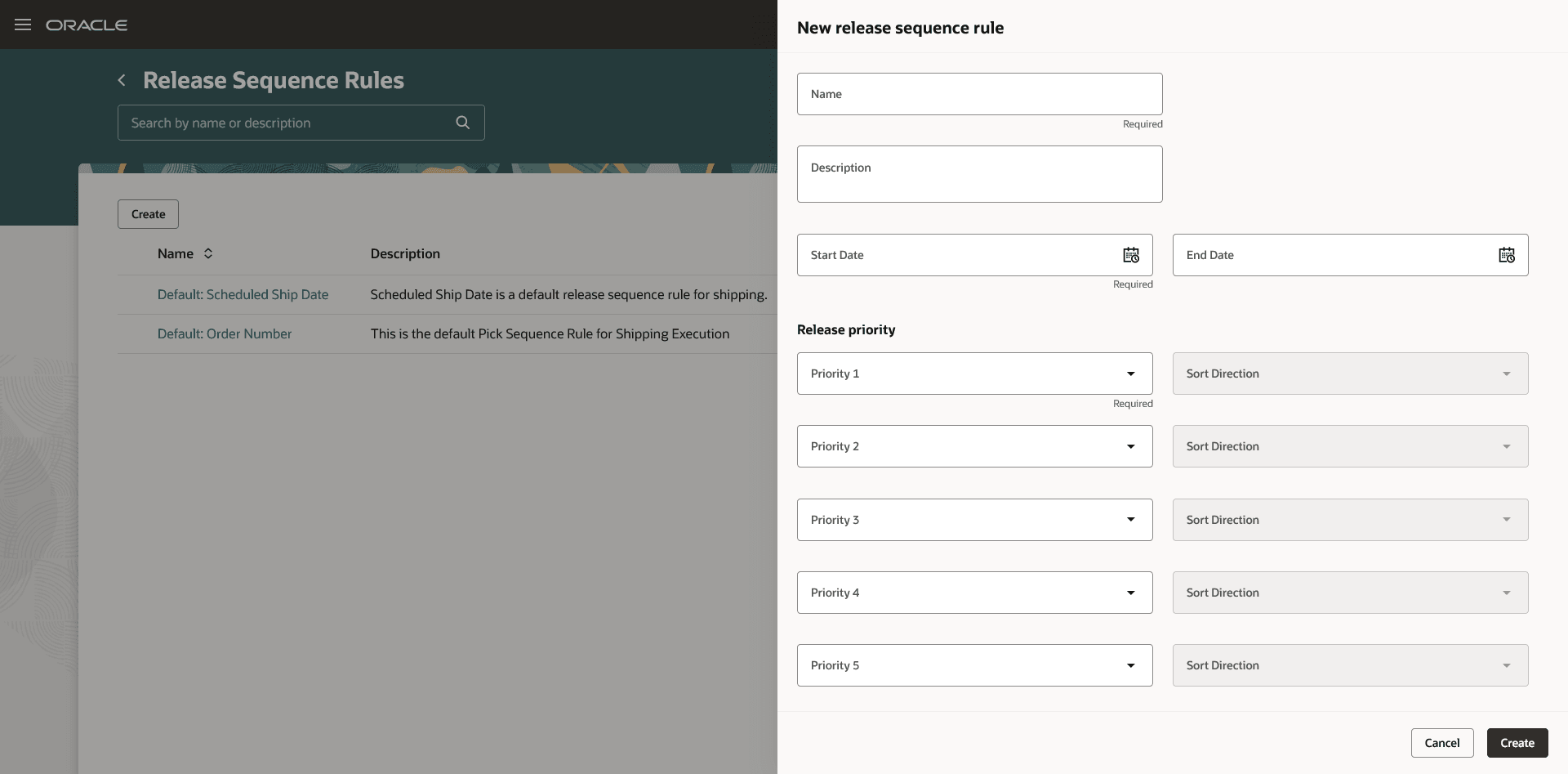 Create Release Sequence Rules