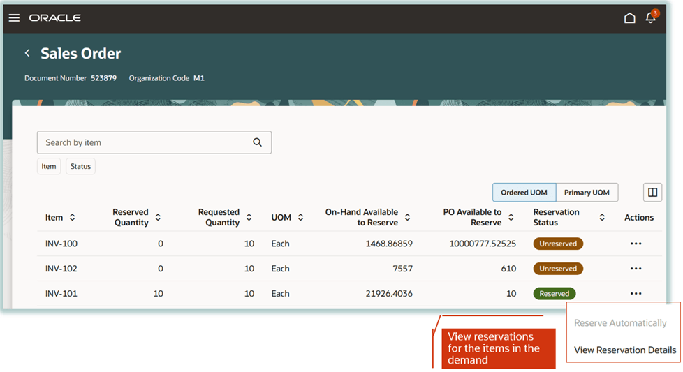Sales order demand type