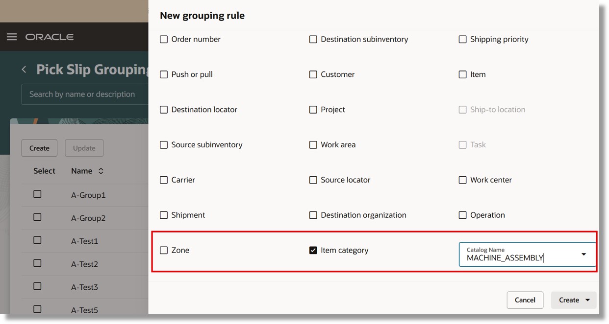 Group Pick Slips by Zone/Item Category