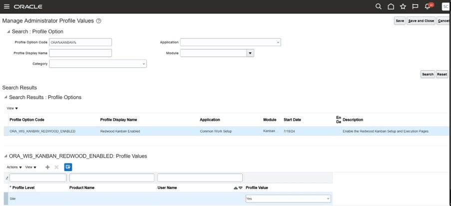 Profile to Enable Kanban