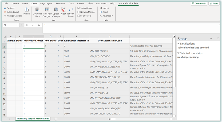 Inventory Reservation Interface