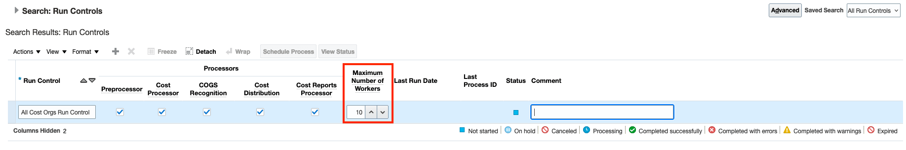 Select maximum number of workers