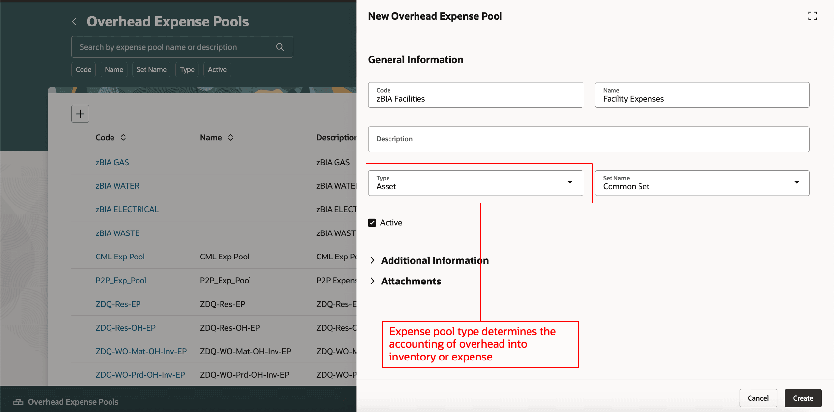 Create new Expense Pool